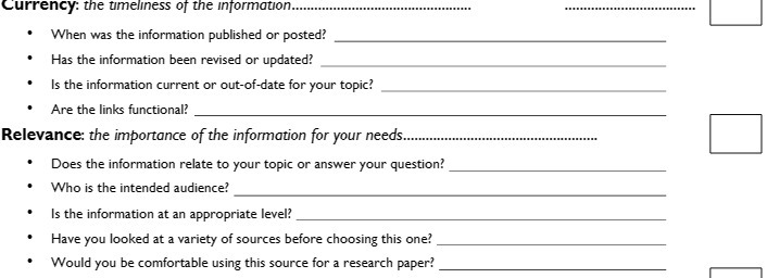 Currency: the timeliness of the