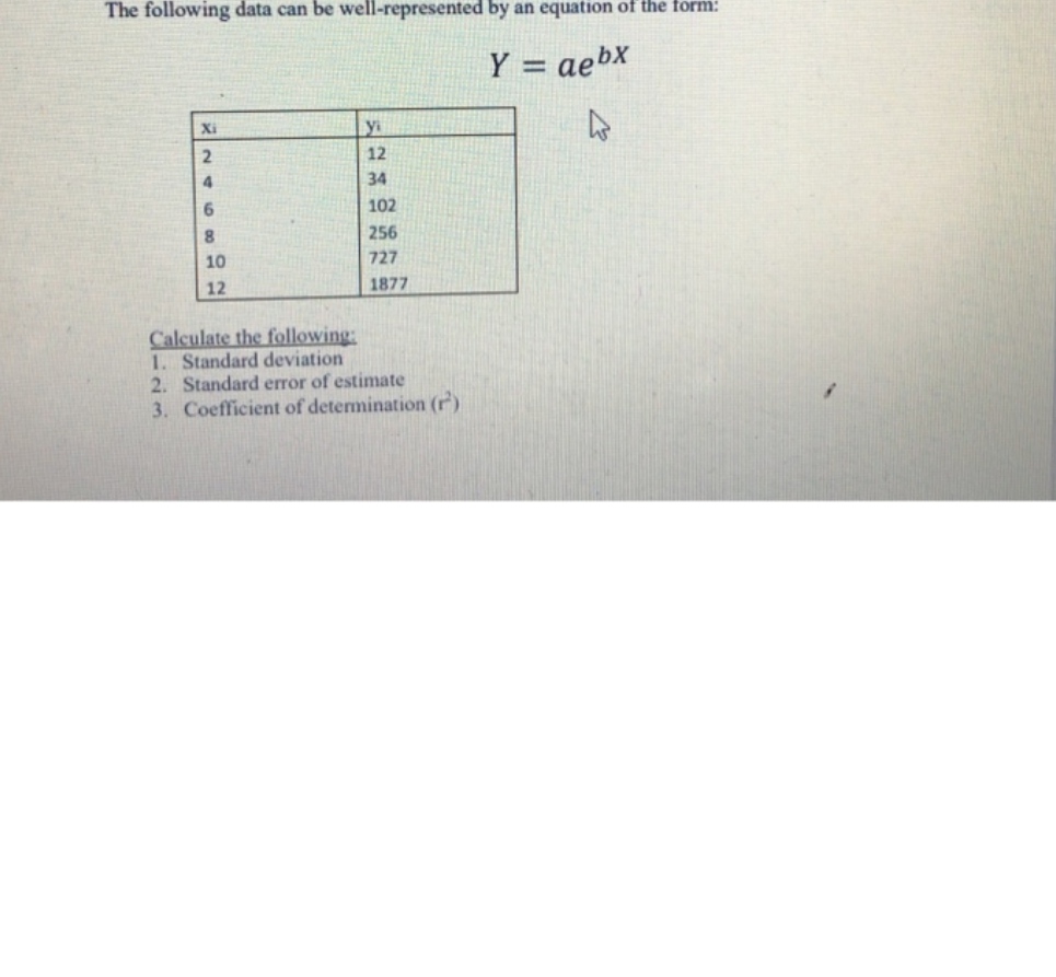 Solve...., The following data can be