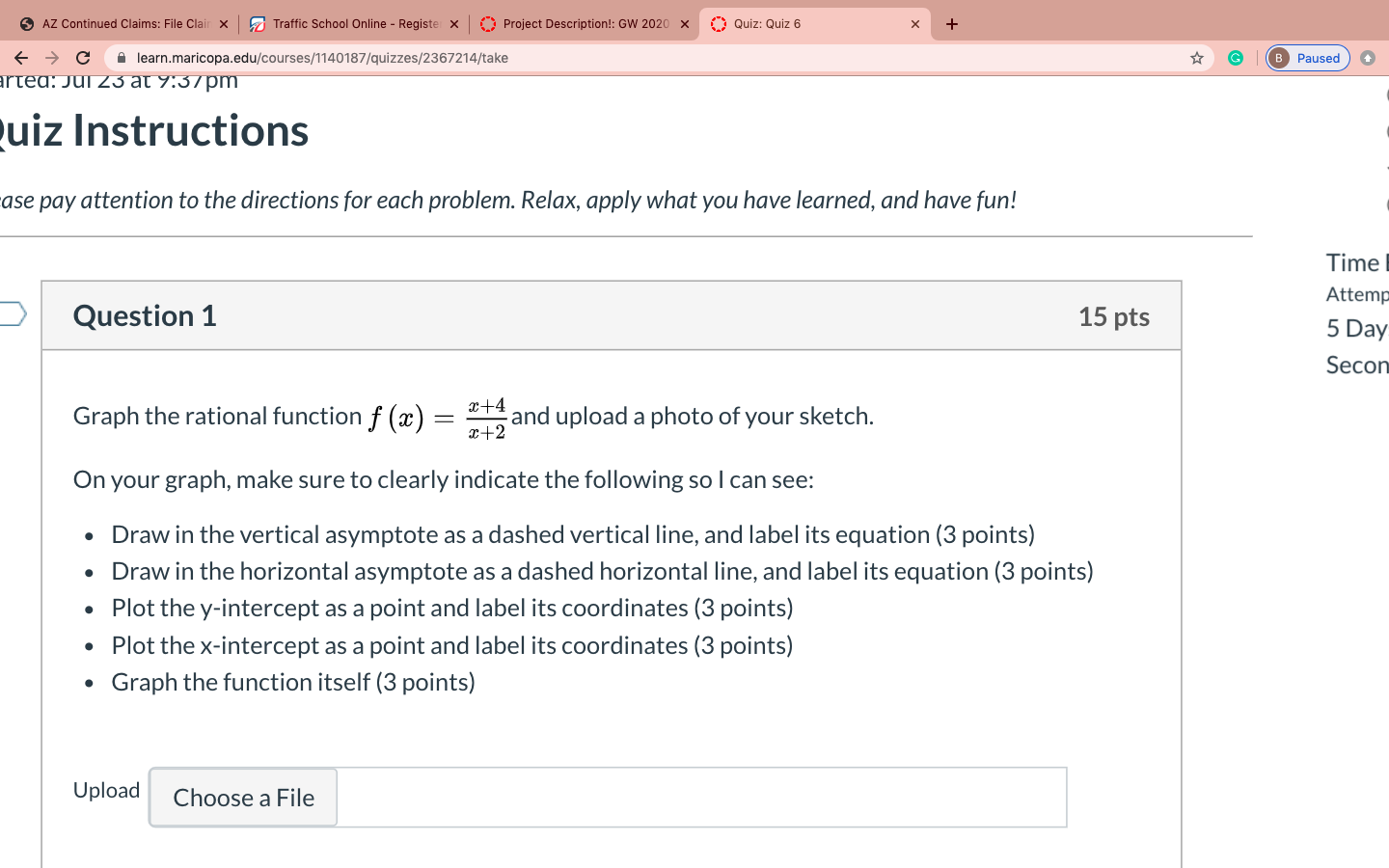 Multiple choice 3 AZ Continued Claims: File Clair