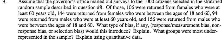 9. Assume that the governor's office mailed