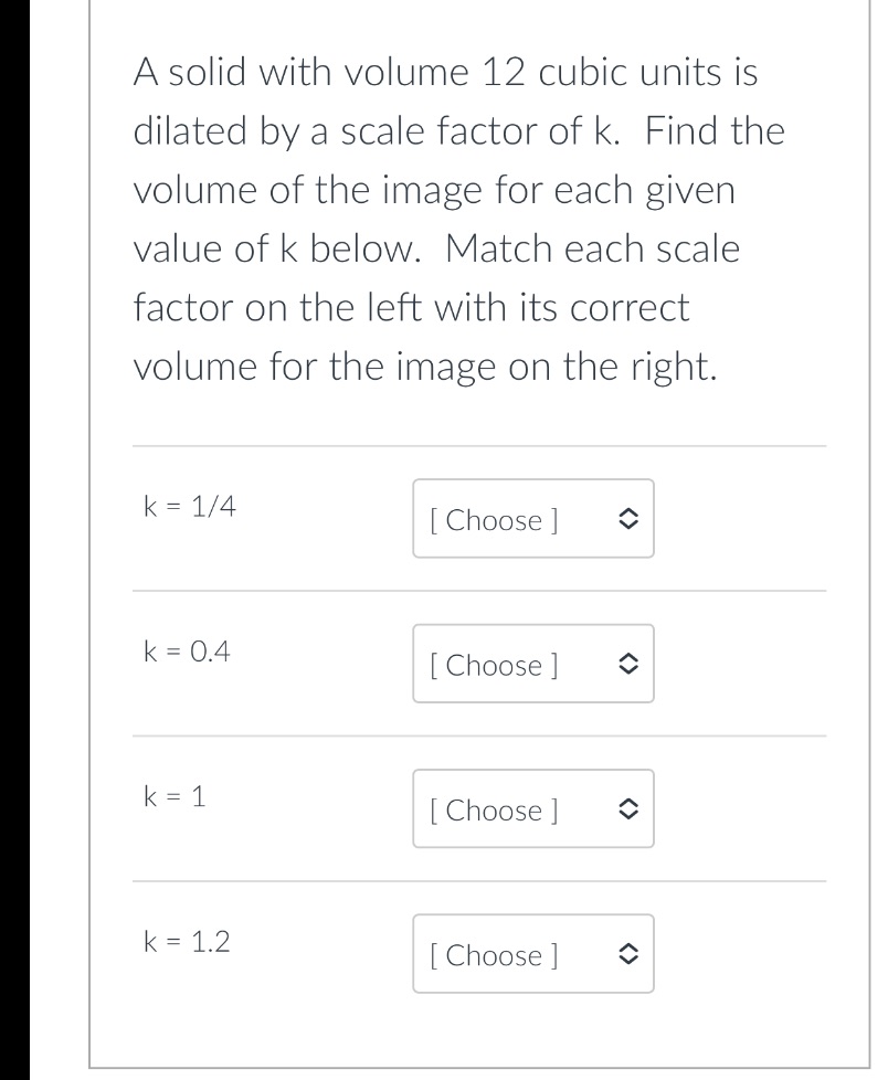 the options are: - 20.736 cubic units- 0.768