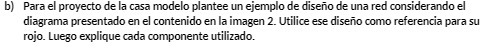 b) Para el proyecto de la casa modelo plantee un
