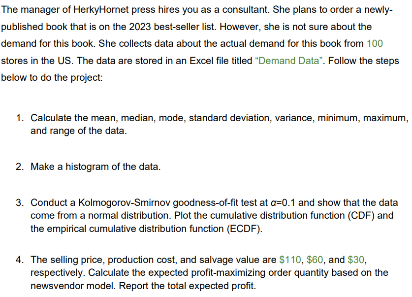 OPM 101 Project \fThe manager of HerkyHornet