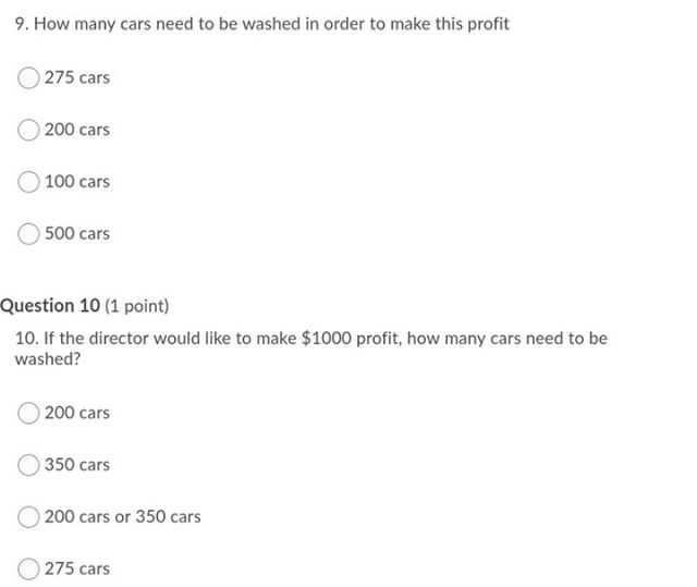 ANSWER BEFORE 10AM PLS Questions 9 to 12 refer to