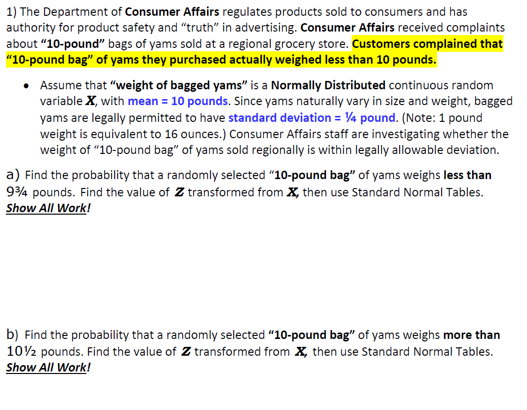 1) The Department of Consumer Affairs regulates