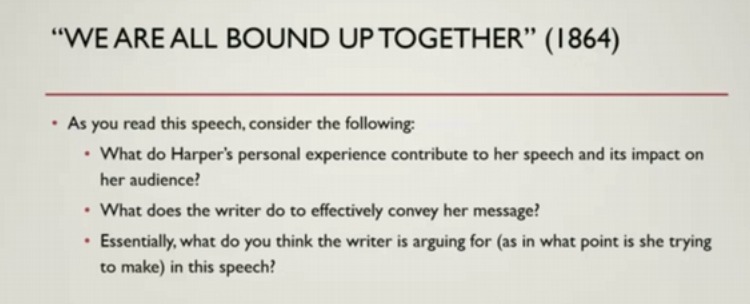 "WE ARE ALL BOUND UP TOGETHER" (1864) . As you