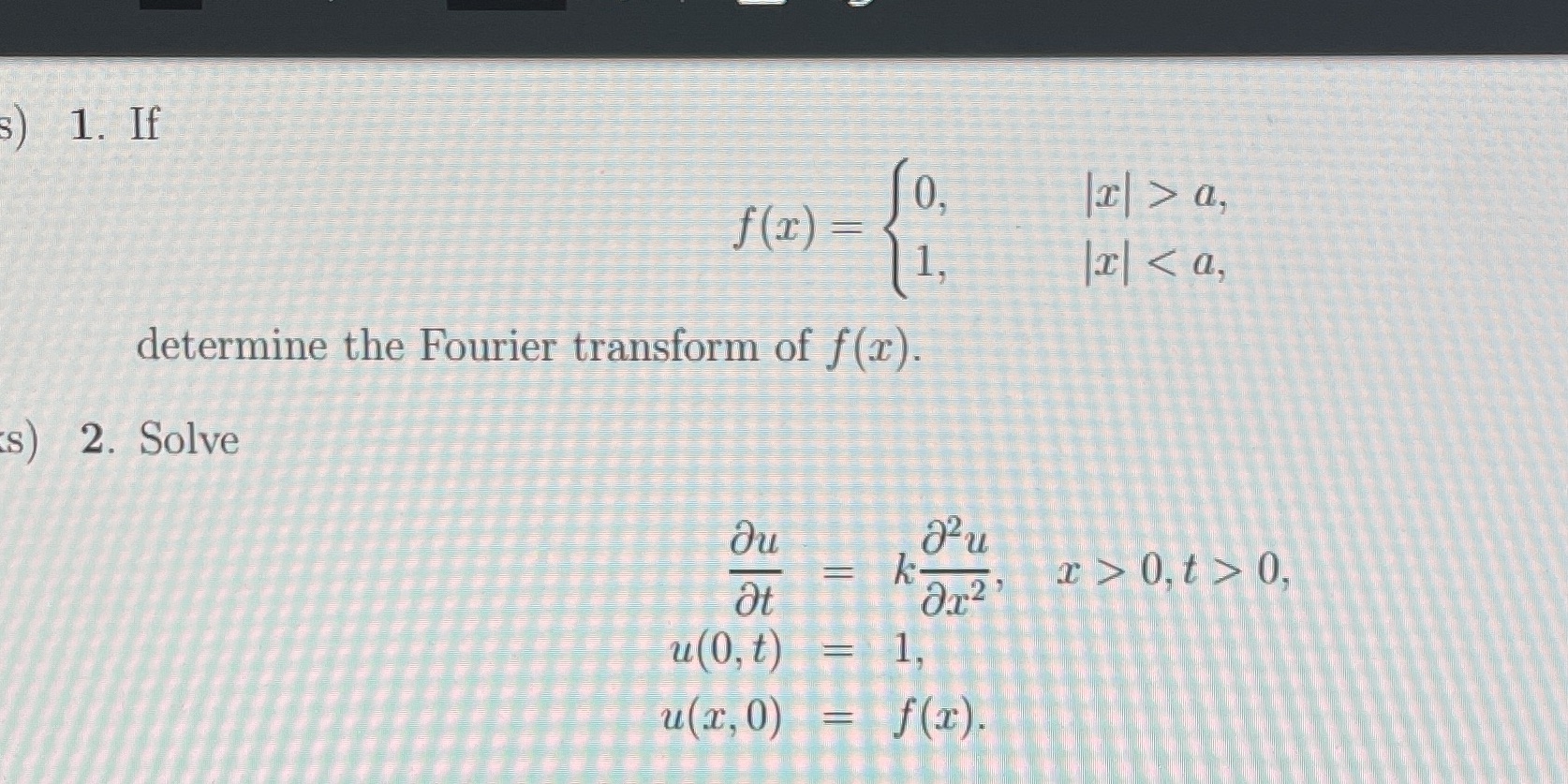 Finish either question 1 or 2 thank you \f