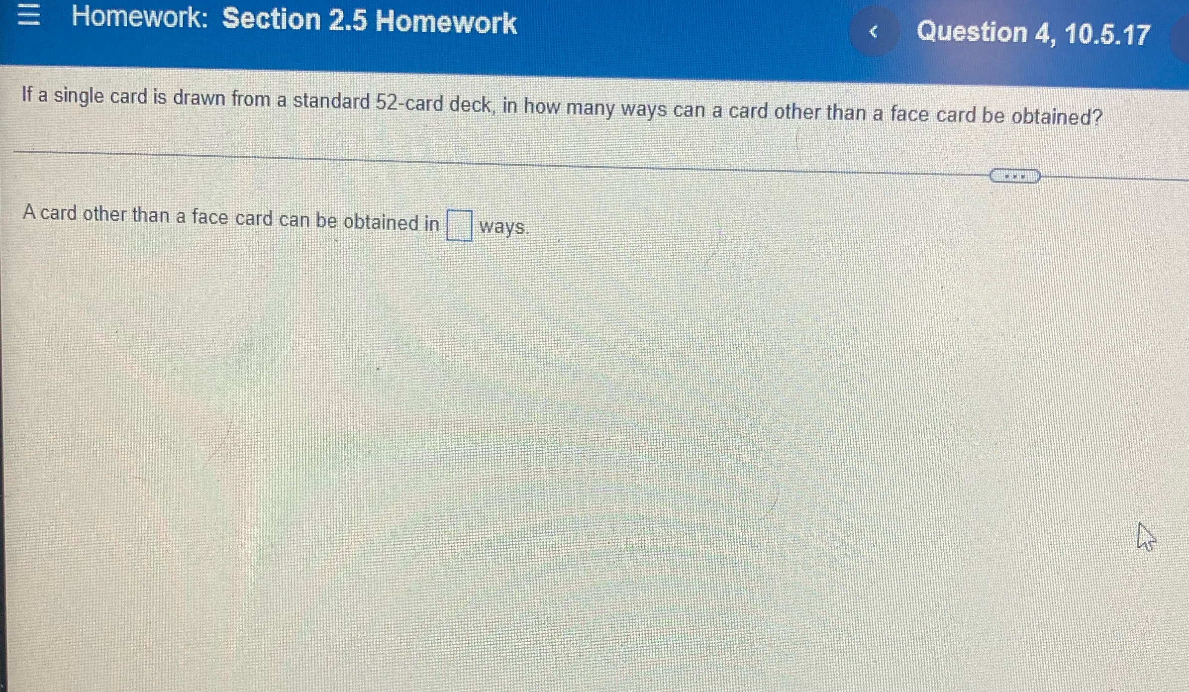 E Homework: Section 2.5 Homework < Question 4,