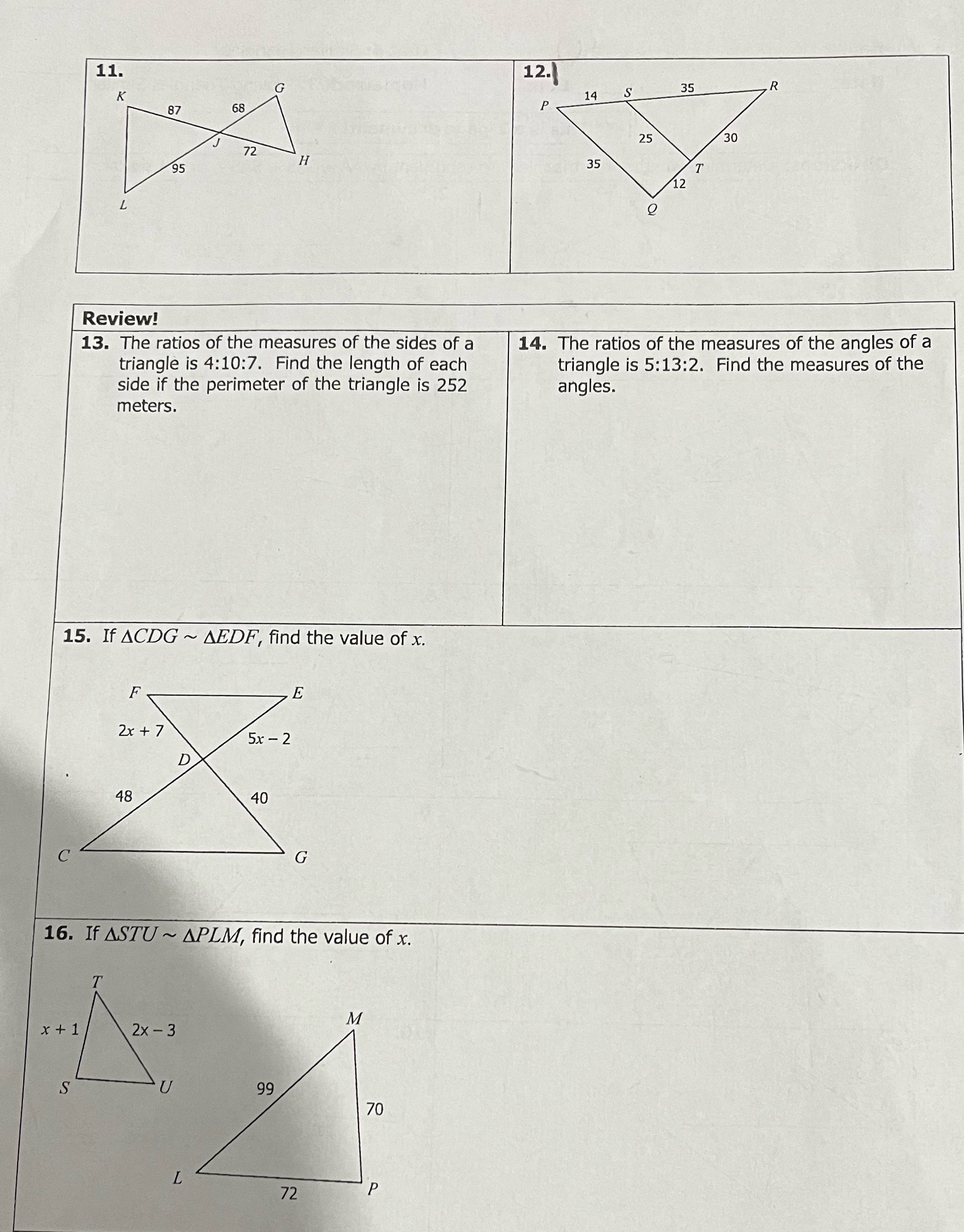 unit 6:Similar Triangles, Homework 3:Proving