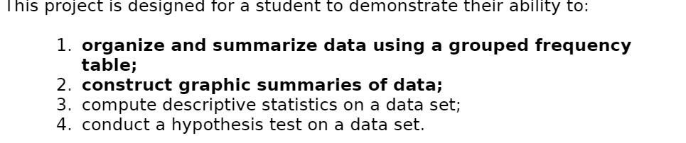 This project is designed for a student to