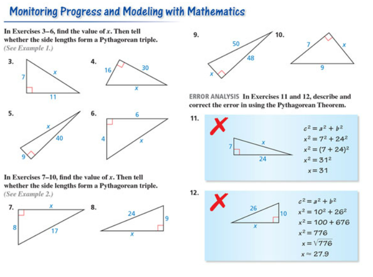 Monitoring Progress and Modeling with Mathematics