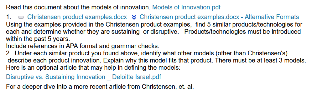 Read this document about the models of