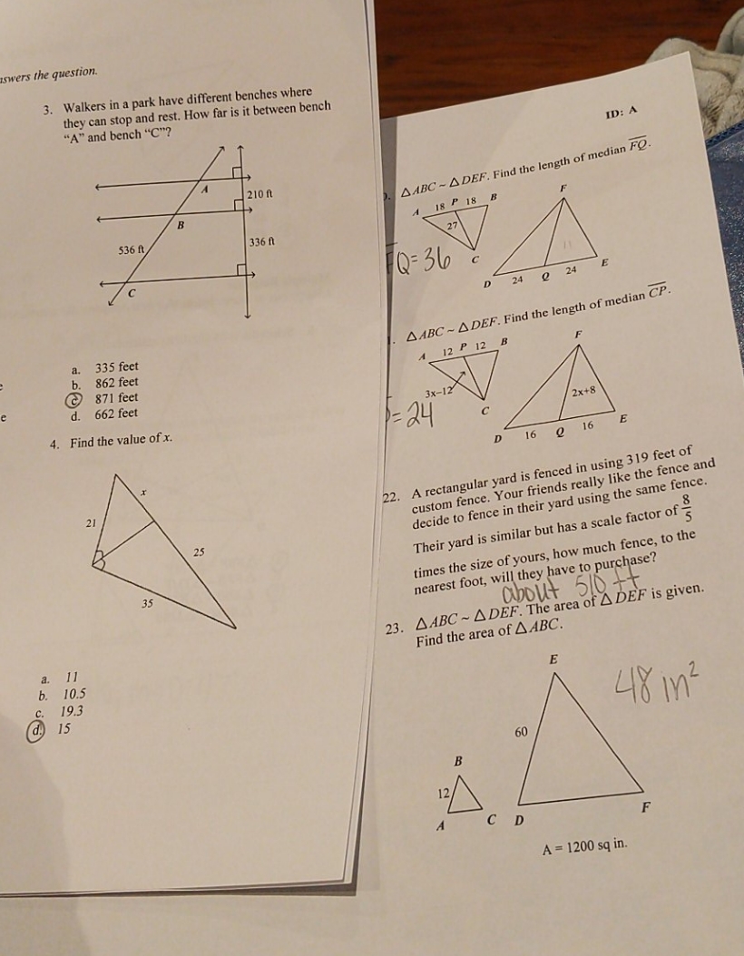 3, 21 and 23 swers the question. 3. Walkers in a