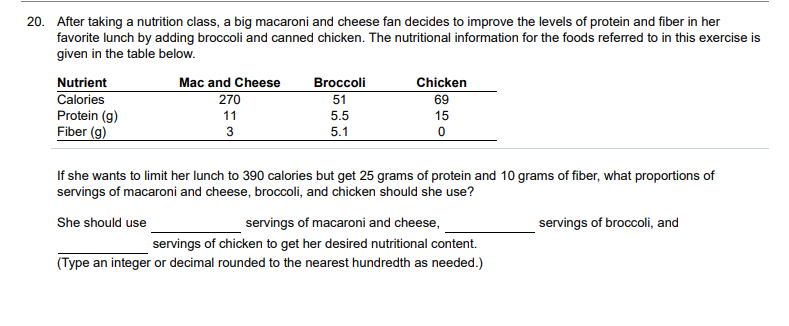 19. A company manufactures two products, wiggles