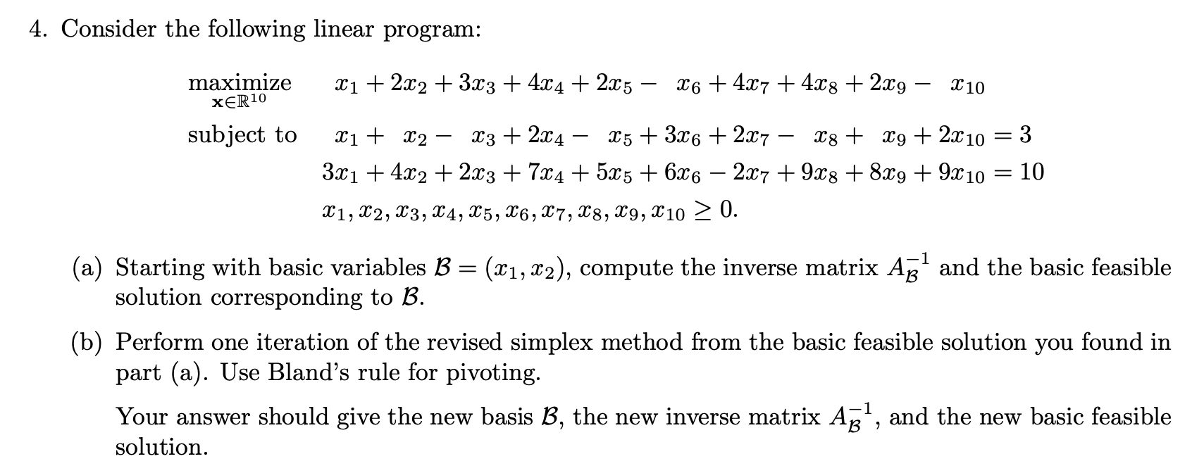 how to work this out 4. Consider the following
