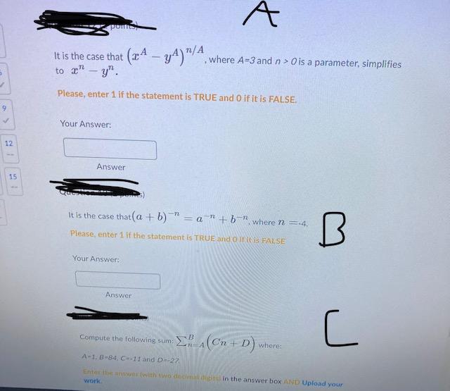 A It is the case that (4 - 14)n/A , where A=3 and