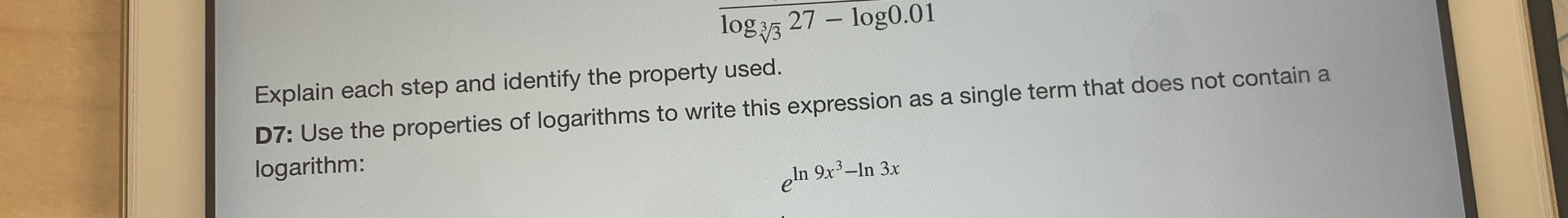 Can you explain this in detail please log35 27 -