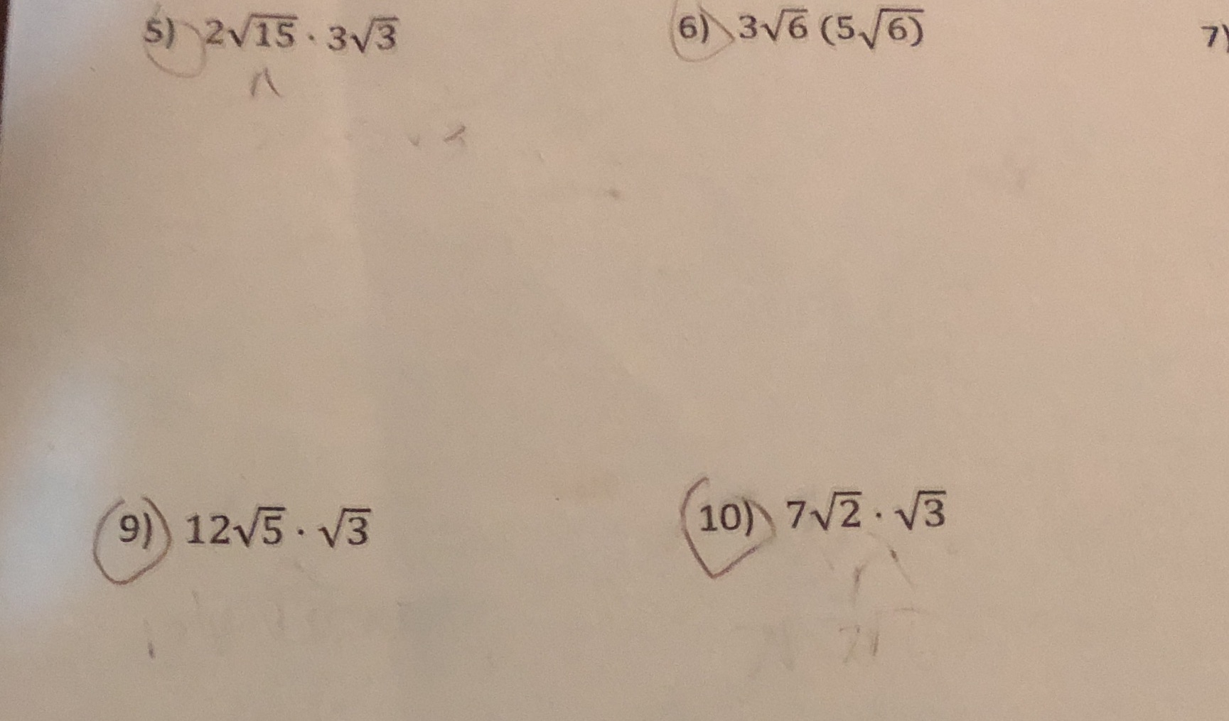 Help me simplify these radicals with tree method
