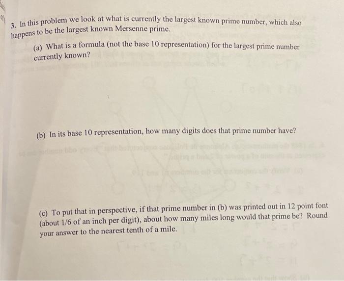 Need help 3. In this problem we look at what is