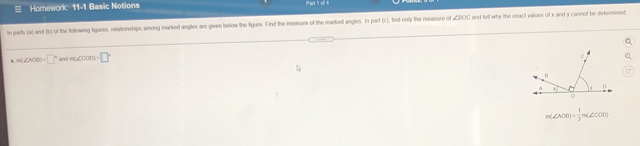 Homework: 11-1 Basic Notions Part 1 of 4 In parts