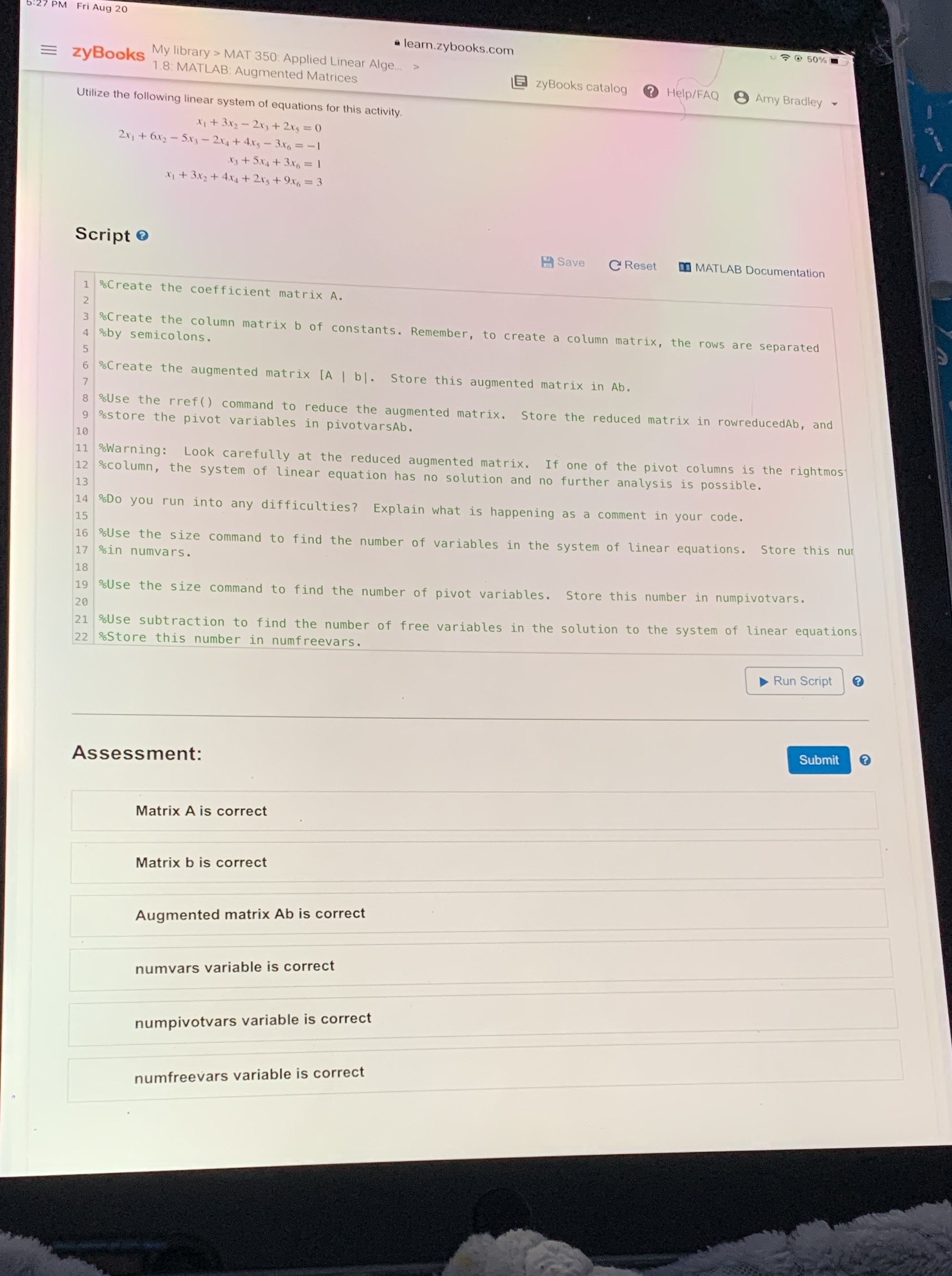 Fri Aug 20 learn.zybooks.com @ 50% zyBooks My