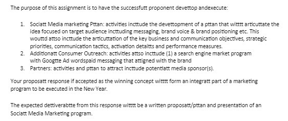 The purpose of this assignment is to have the