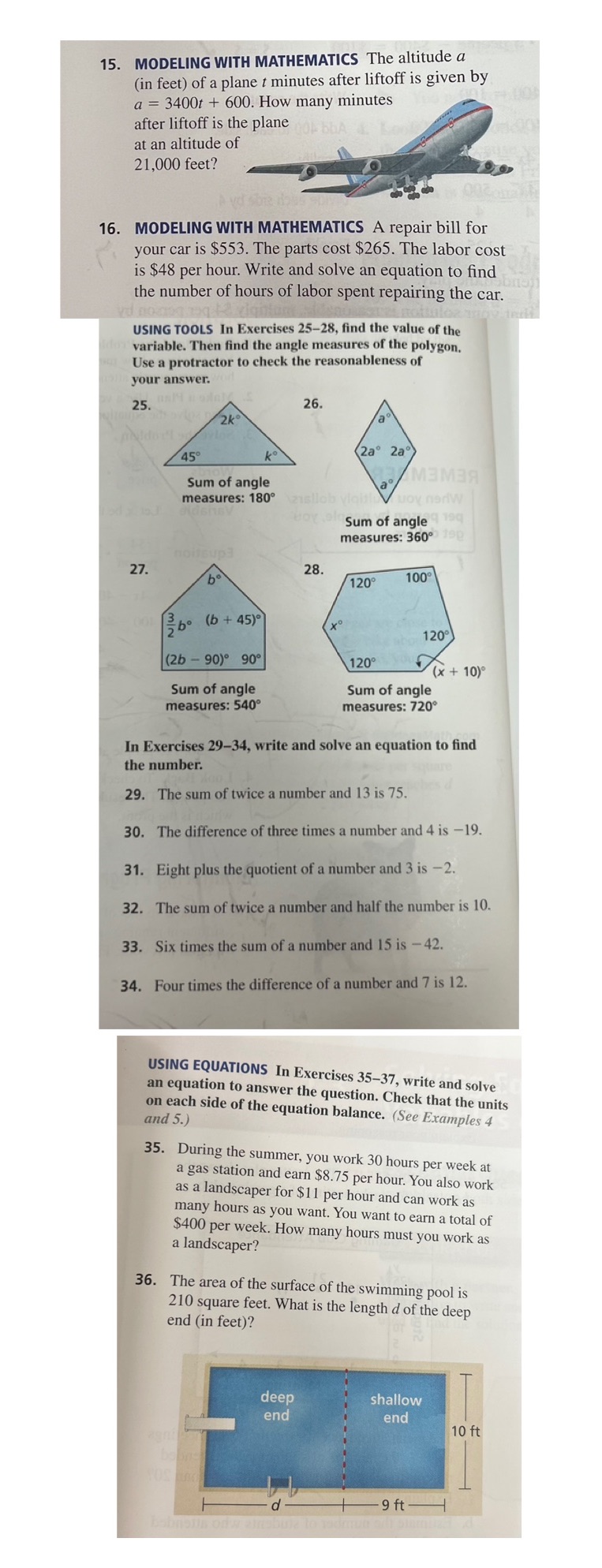 It's Algebra I, 9th grade, so please make it easy