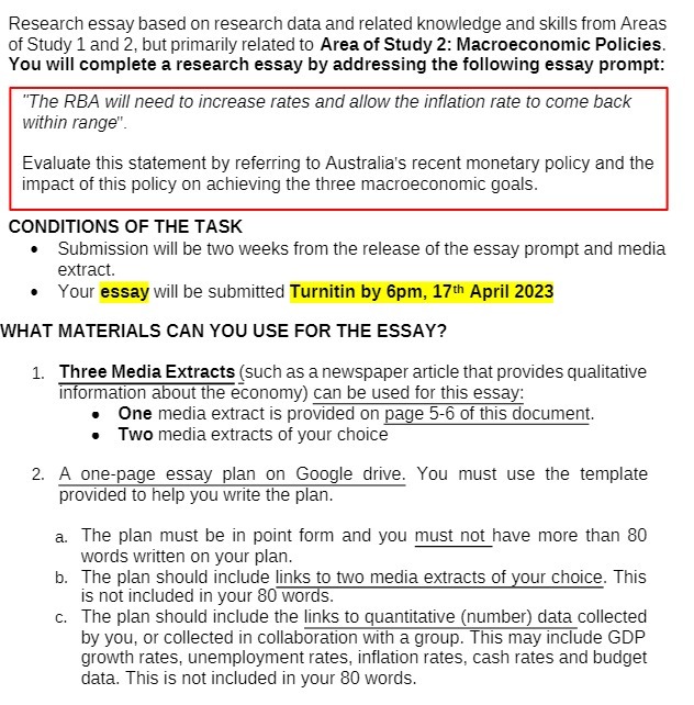 Research essay based on research data and related