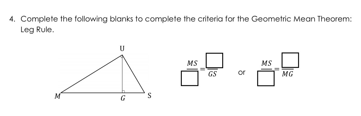 4. Complete the following blanks to complete the