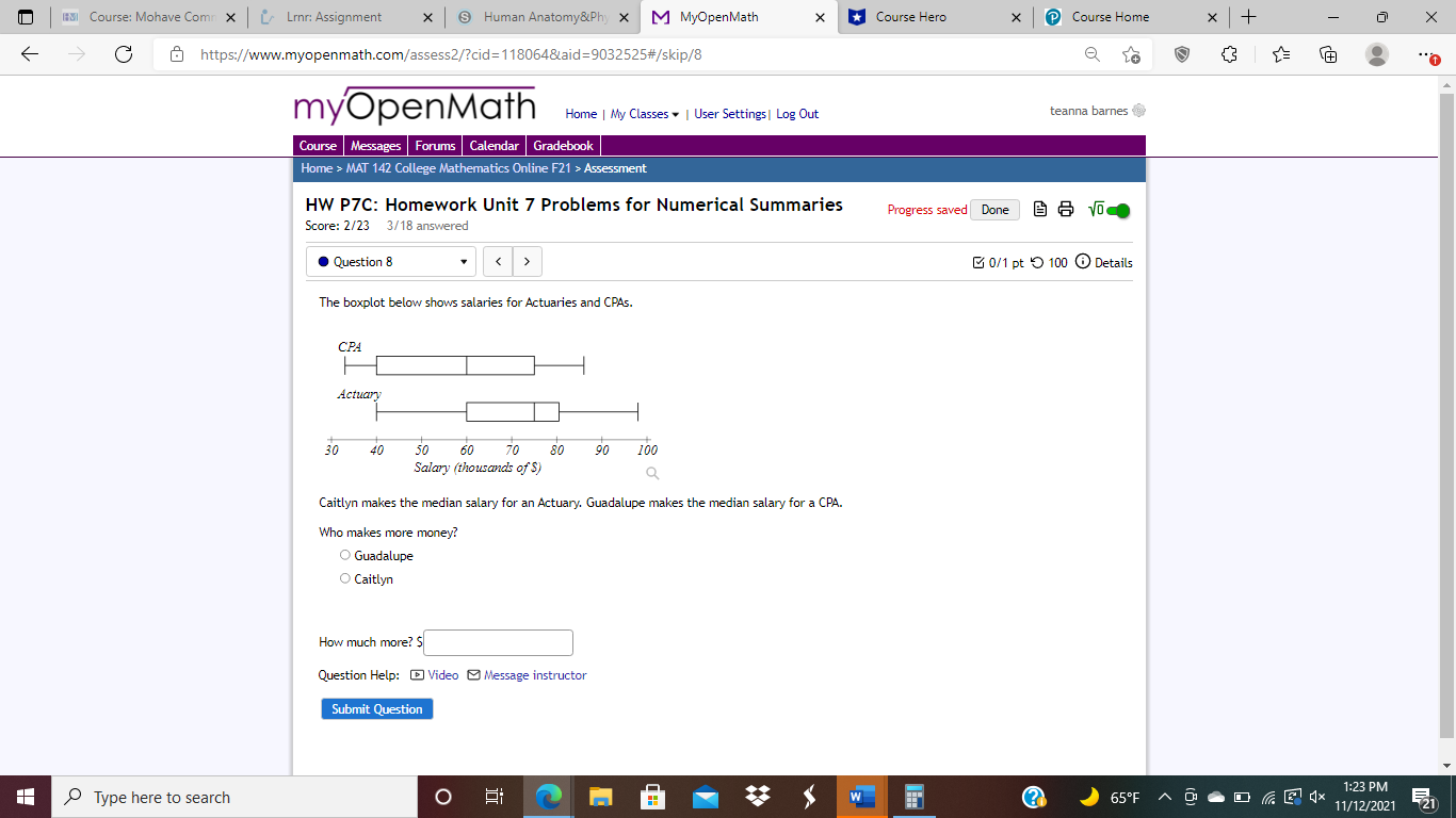 HI Course: Mohave Come X | [ Linn: Assignment < <
