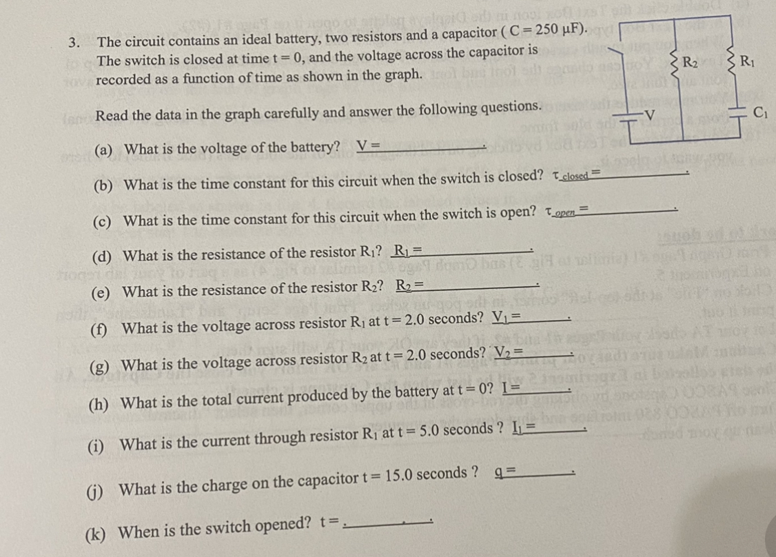 Help with the following 3. The circuit contains