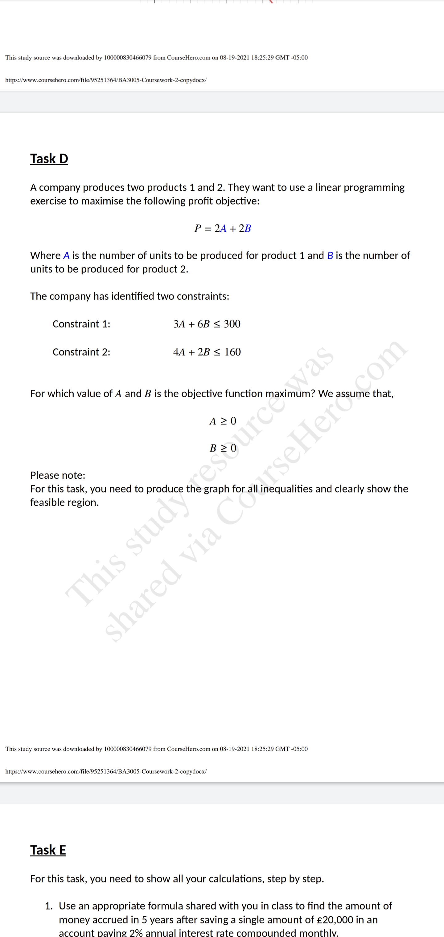 TaskD pls This study source was downloaded by