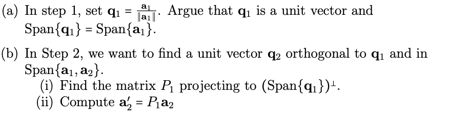 a (a) In step 1, set q1 = "1 Argue that (11 is a