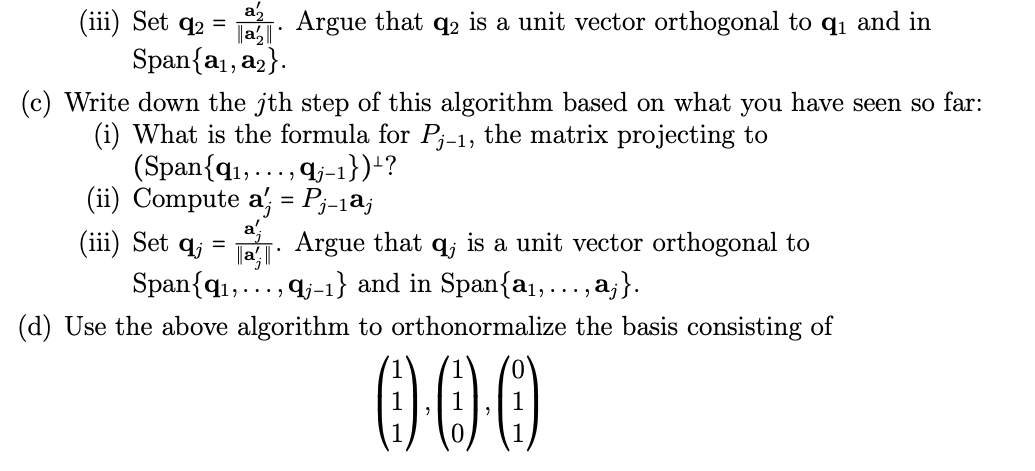 a (a) In step 1, set q1 = "1 Argue that (11 is a