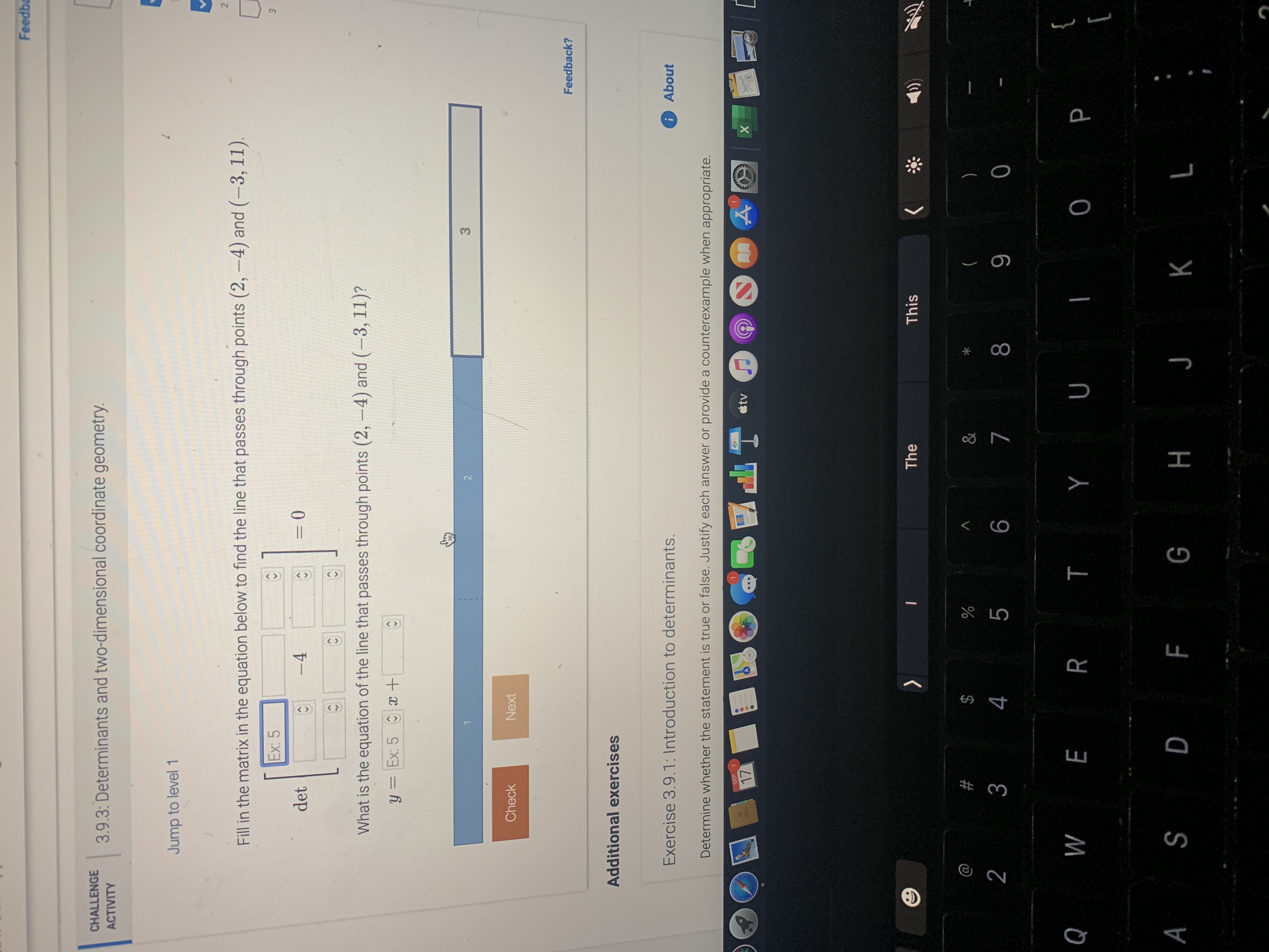Fill in the matrix in the equation below to find