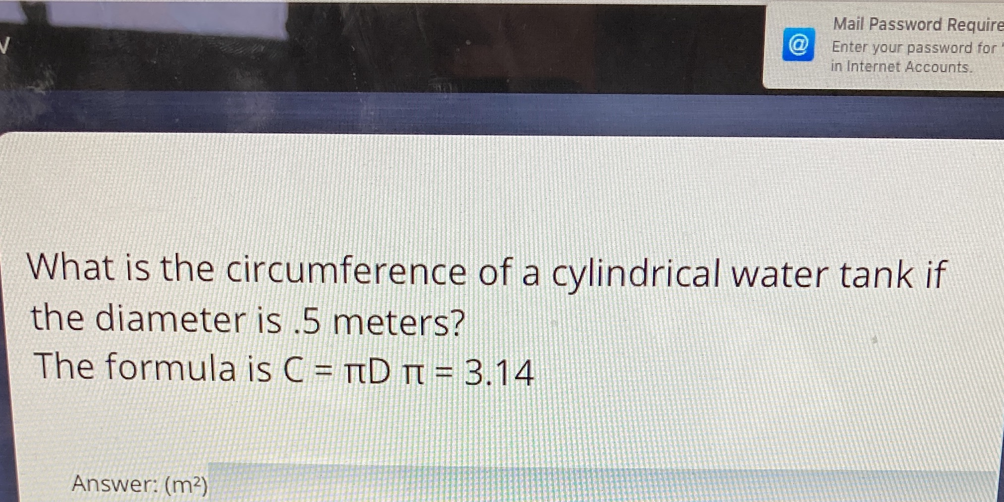 Mail Password Require @ Enter your password for
