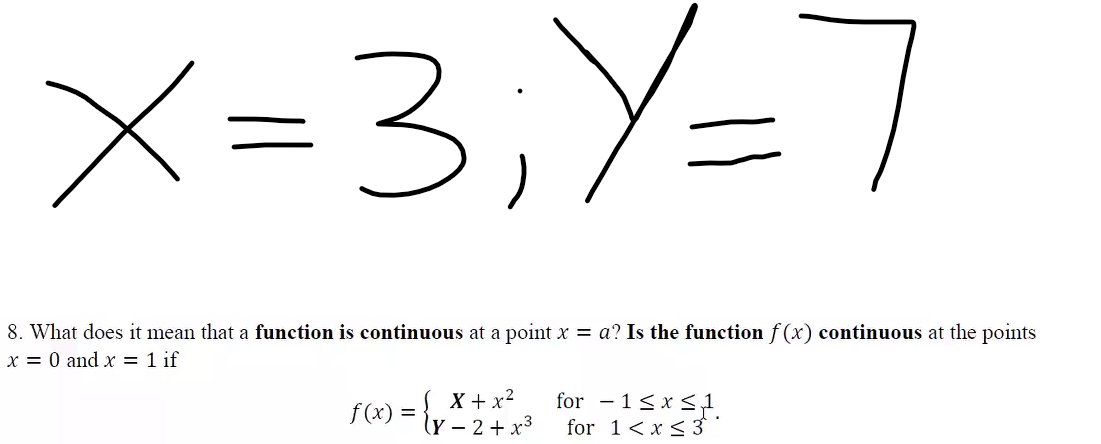 > /: 8. What does it mean that a function is