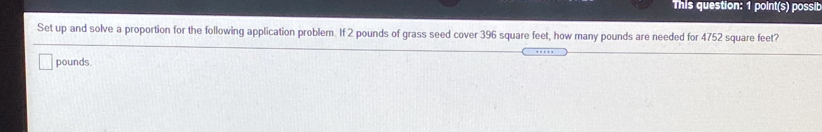 Mth 154 Setup and solve a proportion for the