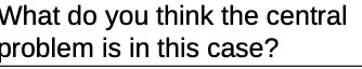 What do you think the central problem is in this