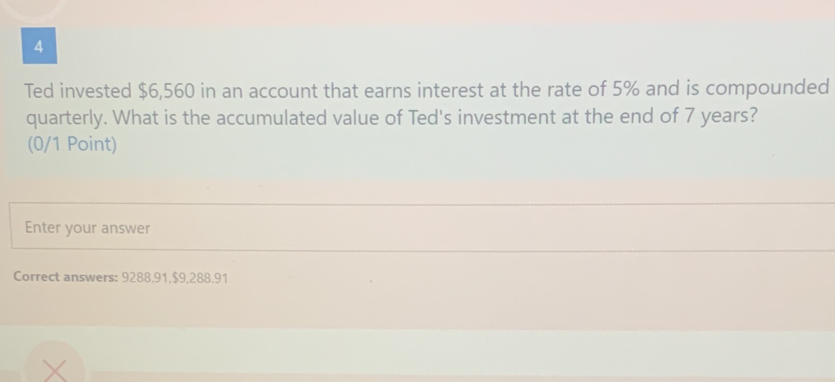 For financial algebra please help asap 4 Ted