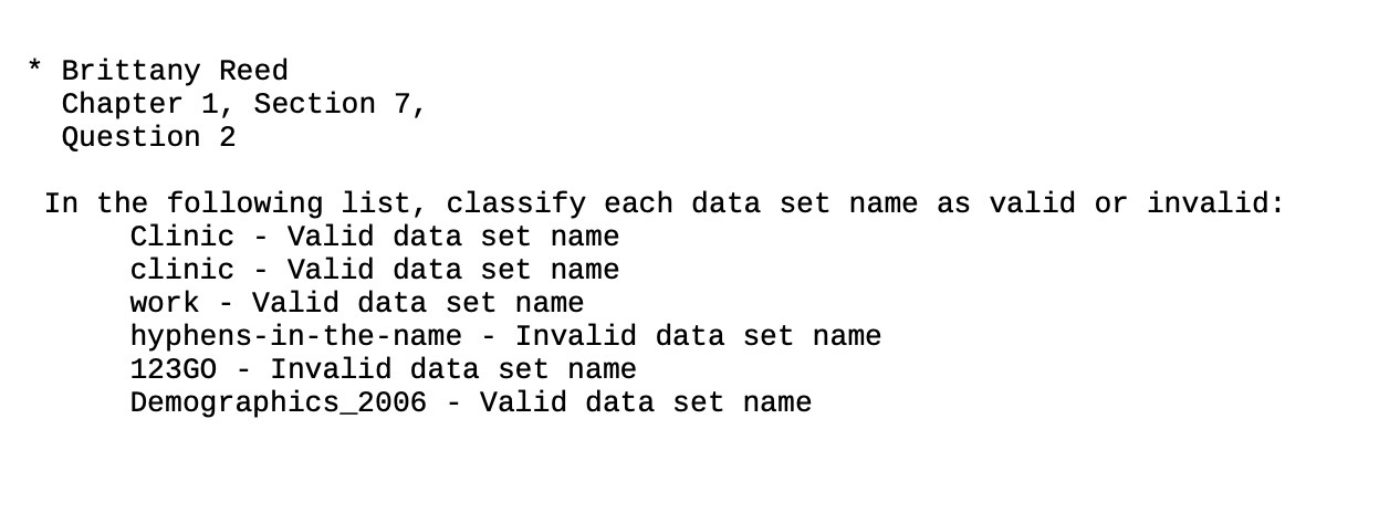 * Brittany Reed Chapter 1, Section 7, Question 2