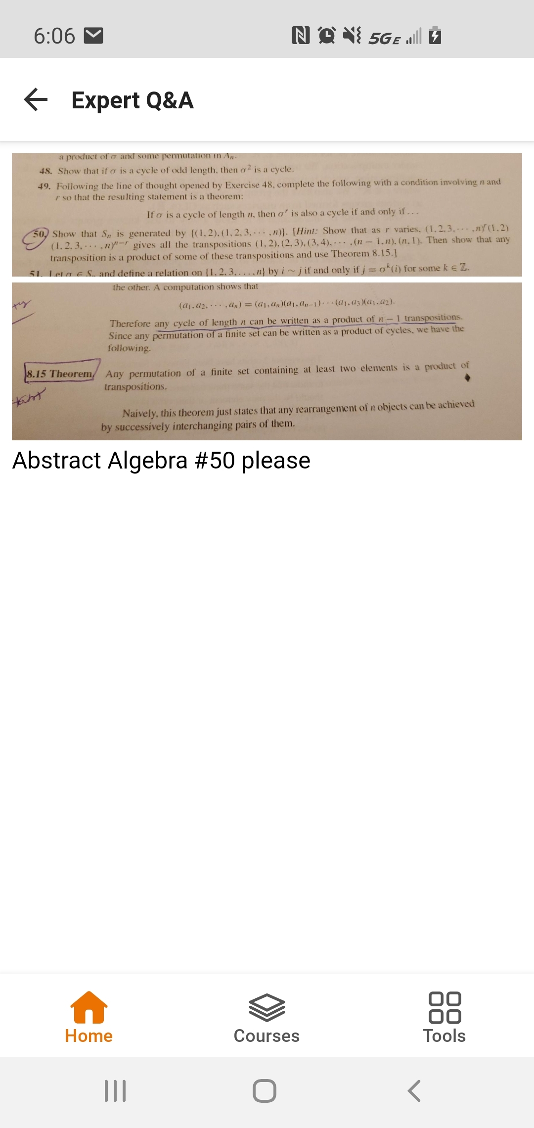 48. Show that if or is a cycle of odd length,