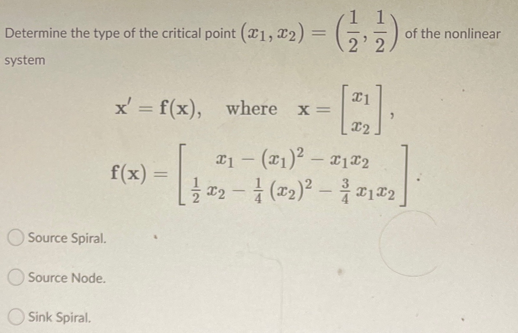 Other options are: saddle node, no way to