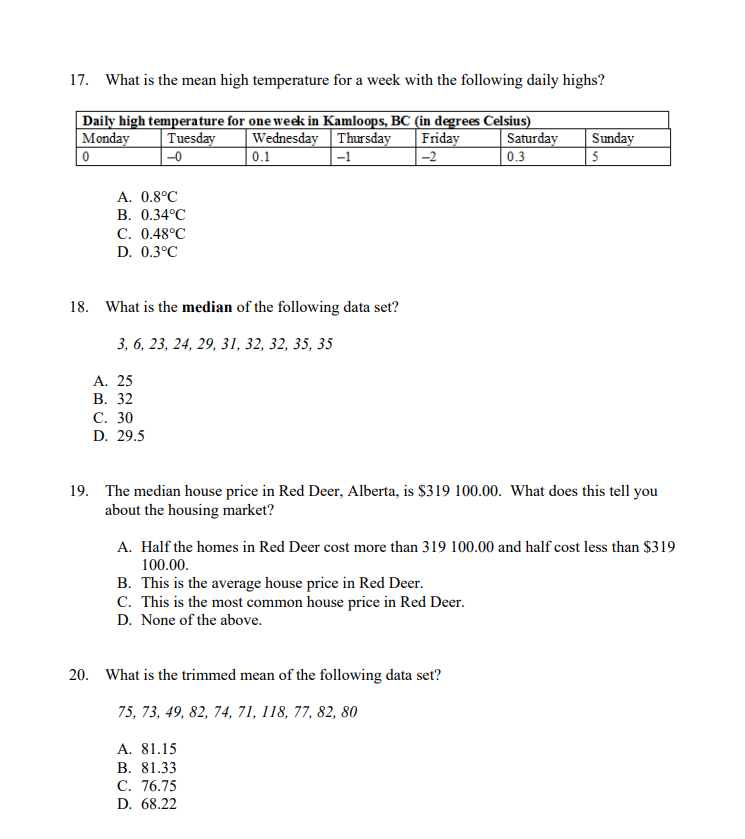 Multiple Cholce Please use the answer sheet