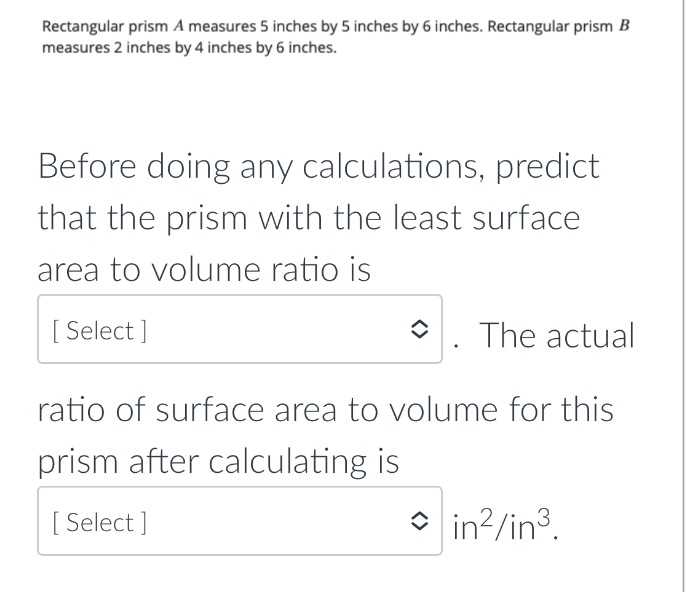 options for blank 1: Prism A or Prism Boptions