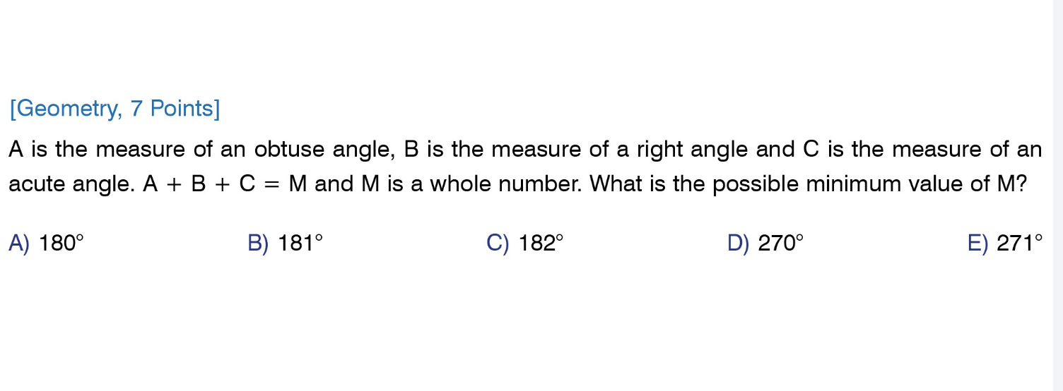 [Geometry, 7 Points] A is the measure of an