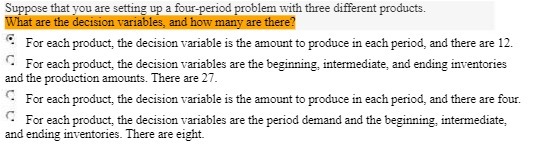 Suppose that you are setting up a four-period