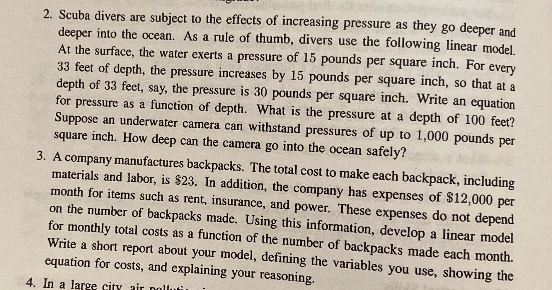 #2 and #3, please! 2. Scuba divers are subject to