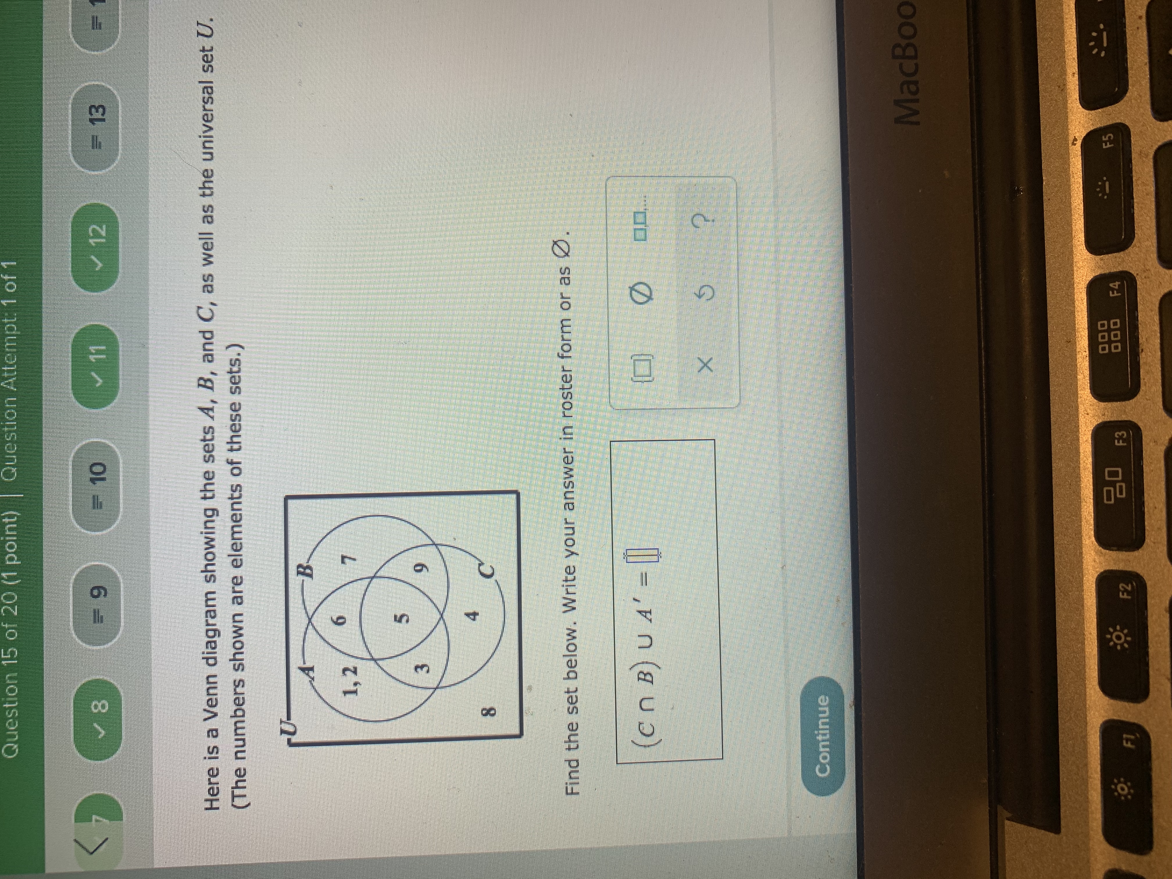 Question 15 of 20 ( Here is a Venn diagram