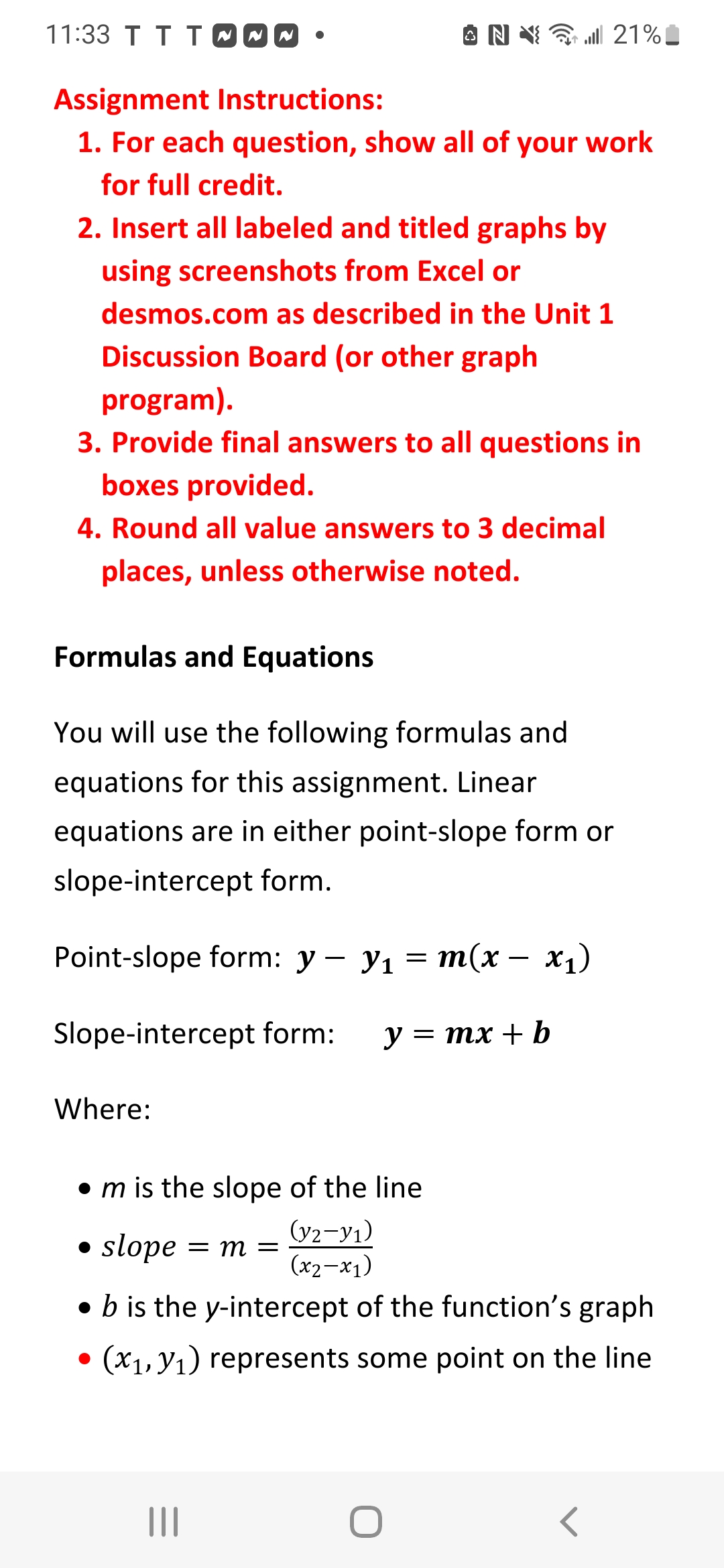 11:33 T T T000 ' Ilili'}..nl 21%| Assignment
